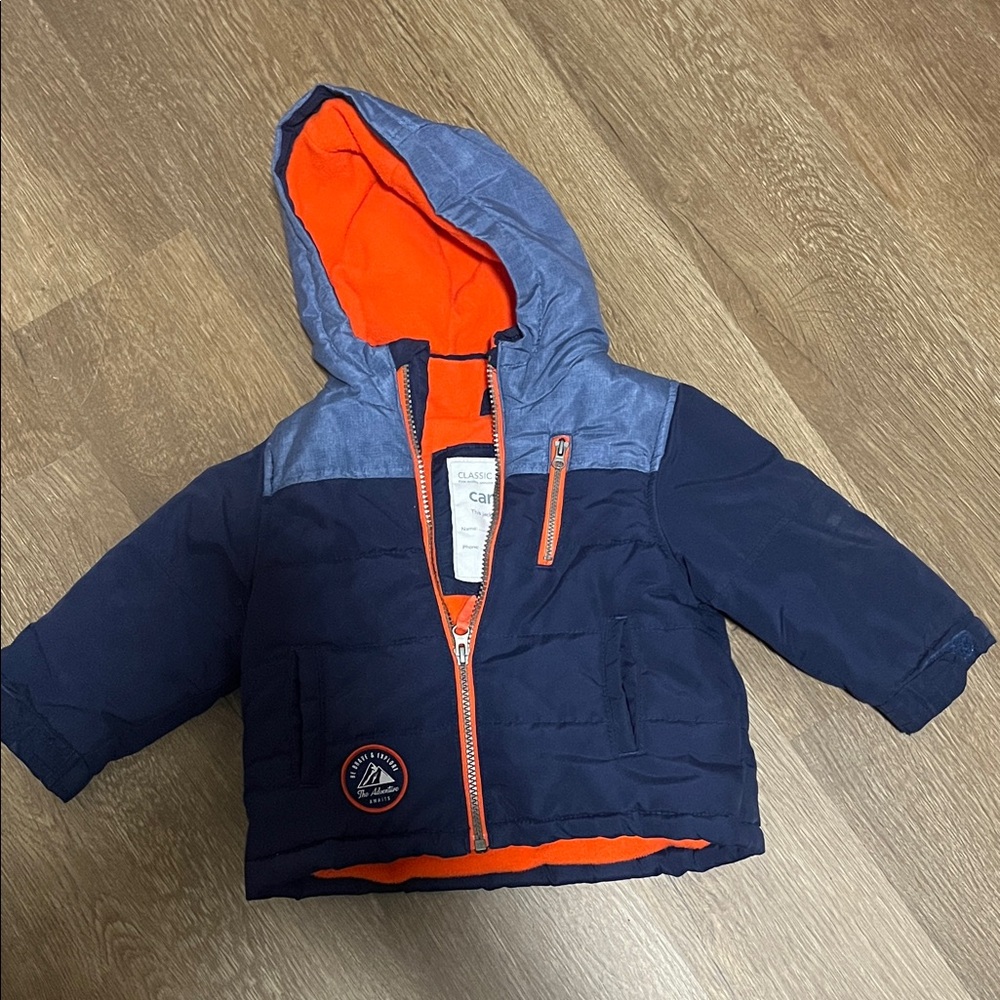 Carter's Navy and Orange Puffer Coat